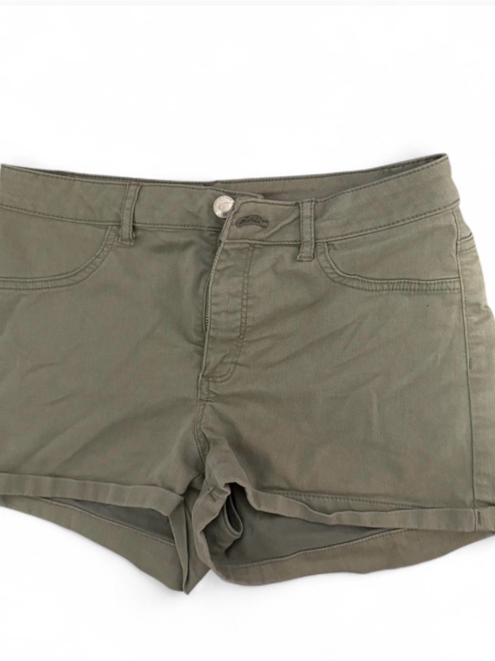 Divided Olive Green Women's Short Denim-Style Shorts